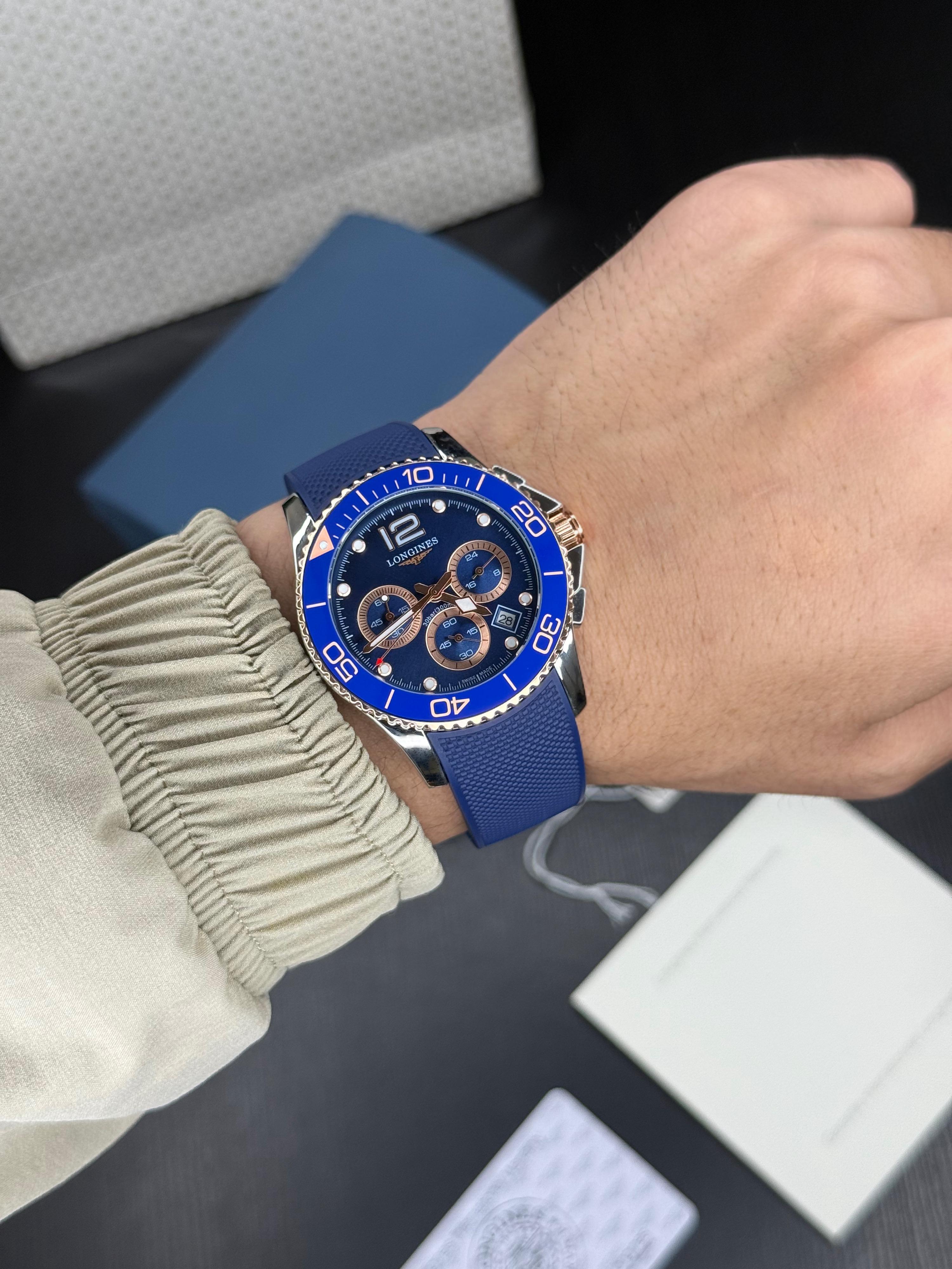 Longines HydroConquest Chronograph Blue Dial Men's Watch