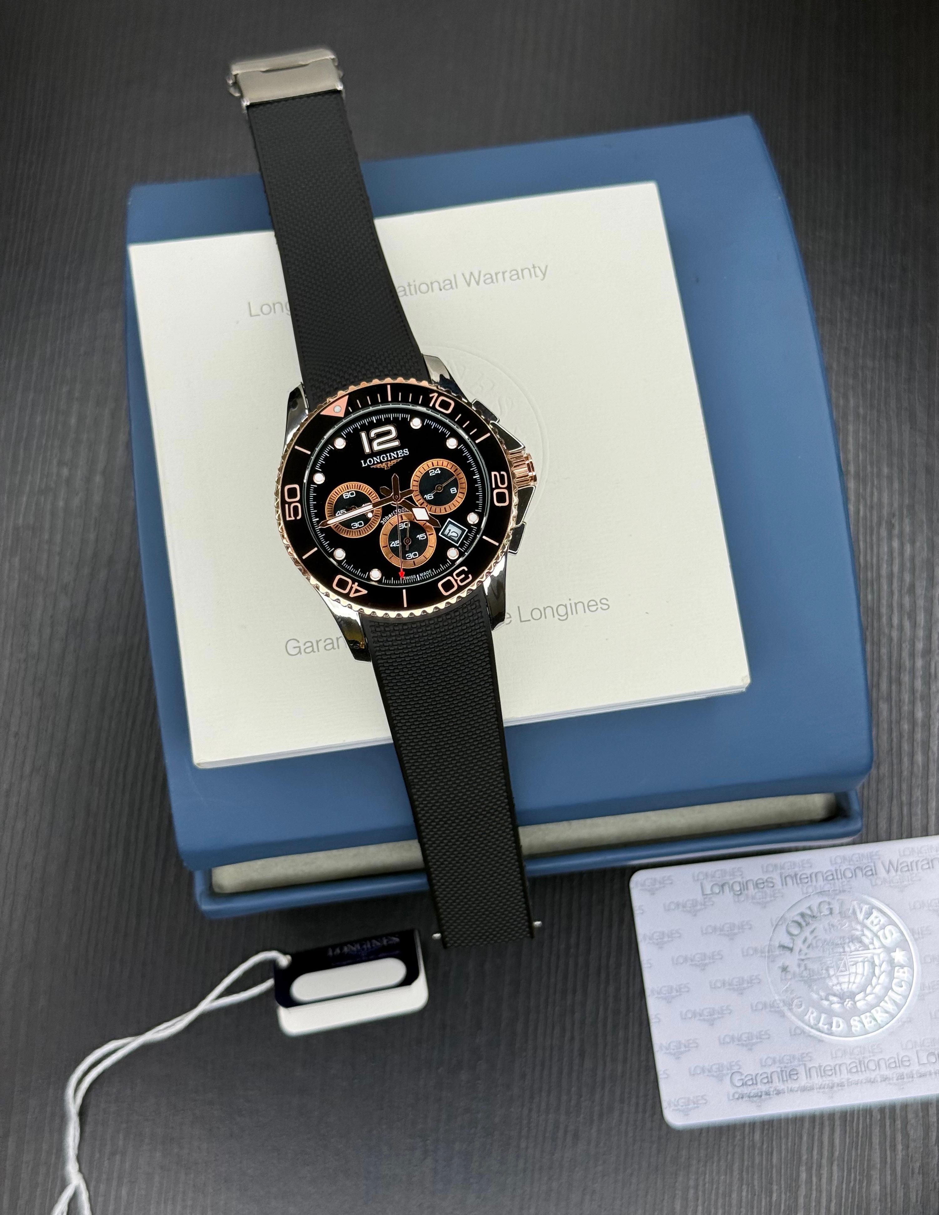 Longines HydroConquest Chronograph Black Dial Men's Watch